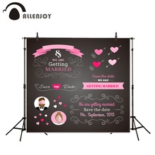 Allenjoy-fundo de fotografia, 200cm x 300cm, plano de fundo vinil, cenário de casamento, poster de boas-vindas, informações personalizadas para estúdio 2024 - compre barato