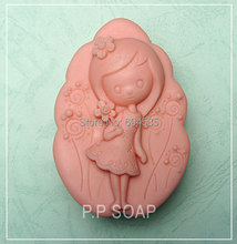 Sunny girl Craft Art Silicone Soap mold Craft Molds DIY Handmade soap molds 2024 - buy cheap