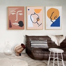 Figuras abstractas de Sicandinavia para decoración del hogar, carteles de pintura en lienzo, impresiones de arte de pared, POP, para habitación de niños, dormitorio 2024 - compra barato