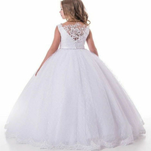 Princesa vestidos da menina de flor vestido de renda meninas pageant vestidos primeira comunhão vestidos 2024 - compre barato
