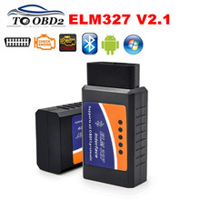 ELM327-herramienta de diagnóstico para coches de gasolina, lector de códigos de coche OBD OBD2 ELM 327 BT, Bluetooth V2.1, inalámbrico, funciona con Android 2024 - compra barato