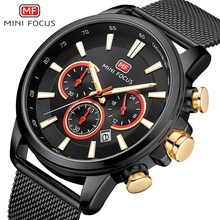 MINI FOCUS Men's Chronograph Wrist Watch Sport Stainless Steel Quartz Analog Watch Man Business Watches Mens Relogio Masculino 2024 - buy cheap