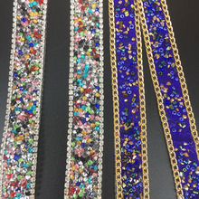 2cm Width Blue Fake Pearl Vintage Beaded Lace Trim Mesh Fabric Paillette Lace Beaded Pearl Trims Ribbon Braid DIY Lace Appliques 2024 - buy cheap