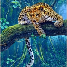 Diy Diamond Painting Animal Cross Stitch 5D Diamond Resin Full Square/round Drill Mosaic Sets Leopard Diamond Embroidery 2024 - buy cheap