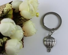 Hot Air Balloon Charm Vintage Silver Keychain Ring For Keys Car DIY Bag Key Chain Handbag Jewelry Gift Accessories HOT A177 2024 - buy cheap