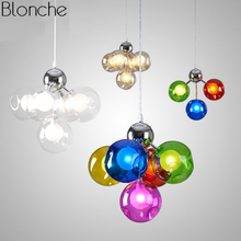 Modern Pendant Lights Led Hanging Lamp Stained Glass Ball Colorful Loft for Dining Room Kitchen Fixtures Home Decor Luminaire G4 2024 - buy cheap