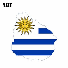 YJZT 13.8CM*14.3CM Creative Body Flag Decal Uruguay Map Motorcycle Car Sticker 6-0855 2024 - buy cheap