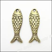 20pcs Vintage Ancient Fish zinc alloy charms pendant suitable for DIY Bracelet Necklace metal jewelry accessories 2024 - buy cheap