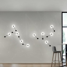 2019 NEW Minimalist art Dots wall light modern LED living room wall lamp Nordic creative aisle lighting fixtures Black White 2024 - buy cheap