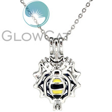 Gothic Spider Web Beads Cage Locket Pendant Perfume Diffuser Pearl Cage Enamel Necklace KK1045 2024 - buy cheap