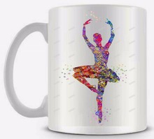 2020 Ballerina Ceramic white coffee tea milk mug cup funny novelty travel custom personalized Birthday Baby shower wedding gifts 2024 - buy cheap