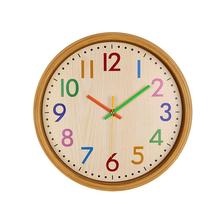 Wall Clock Large Decorative Non Ticking Wall Clock Vintage Style 12 Inch Silent Colorful Number Kids Battery Operated 50CL09 2024 - buy cheap