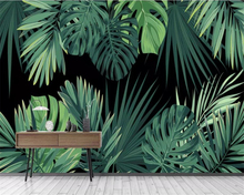 Beibehang Custom wallpaper European retro hand-painted tropical rainforest banana leaves living room wall 3d wallpaper behang 2024 - buy cheap