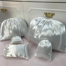 Customized Logo Silver Packaging bags For Fit Makeup/Jewelry/Cosmetic/Gift/Wedding/Party/Hair/Wig/Bundles/Shoe Bag 2024 - buy cheap