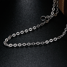 Clearance Sale ! 925 Sterling Silver "O" Shape Link Chain For Women Fashion Solid Silver Necklace Fine Jewelry With Box 40+5cm 2024 - buy cheap