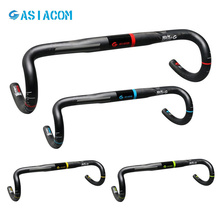 2018 ASIACOM Full Carbon Fibre Road Handlebar Outer Line Road Bike Bent Bar Handlebar Circular Bicycle Parts 31.8*400/420/440mm 2024 - buy cheap