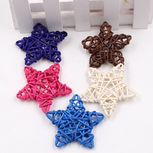 5pcs/lot 6cm Artificial Straw Ball For Birthday Party Wedding Decoration Rattan stars Christmas Decor Home Ornament Supplies 2024 - buy cheap