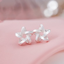 Fashion 925 Sterling Silver Jewelry Weave Star Stud Earrings For Women Wedding Female brincos boucle d'oreille femme eh1159 2024 - buy cheap