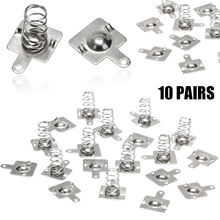 10 Pairs Replacement Silver Metal Battery Contact Spring Replacement Battery Contact Plate 14.5 x 9mm For AA AAA Batteries 2024 - buy cheap