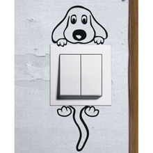 Новый 3d наклейки стены в детской комнате милый мультфильм собачка стены стикеры спальня домашнего декора гостиной 2024 - купить недорого