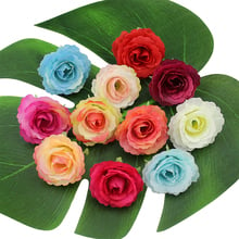 HUADODO 30pcs 3cm Colorful Rose Artificial Flower Heads mini Silk Flowers for Wedding Decoration DIY Wreaths carft Flowers 2024 - buy cheap