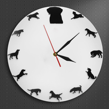  Dog Wall Clock Different Pose Dogs Pet Lovers Gift Pugs Decorative Clock Kids Room Puppies Decor Iconic Wall Clock 2024 - buy cheap