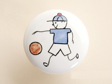 UNILOCKS 10Pcs  Furniture Hardware Ceramic Child Basketball Junior Kitchen Drawer Knobs(Diameter:38mm) 2024 - buy cheap