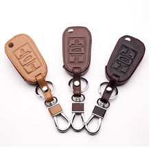 Top layer leather Genuine Leather car key case for Peugeot 3008 208 308 508 408 2008 407 307 4008 car keys accessories key cover 2024 - buy cheap