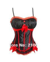 New Sexy Tops Lace Up Ladies Corsage Corset Bustier 8899 black Size S-XXL 2024 - buy cheap