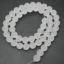 4mm~12mm High Qualtiy Natural Matte Crystal Quartz Stone Round Loose Beads 2024 - buy cheap