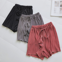 Pantalones cortos de gasa para mujer, pantalón corto elástico de cintura alta, informal, salvaje, color rosa, Mw720 2024 - compra barato