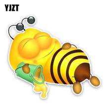 YJZT 13.9CM*12.4CM A Sleeping Bee Sticker Car Decal PVC 12-300750 2024 - buy cheap