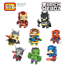 LOZ супер герой строительные блоки Дэдпул Супермен Капитан Америка Бэтмен офисные маленькие украшения декомпрессия строительные блоки игрушка 2024 - купить недорого