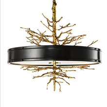 Americano arte criativa retro pós-moderna lâmpada escada sala de estar sala de jantar designer de luxo luz do candelabro de cobre conduziu a lâmpada 2024 - compre barato