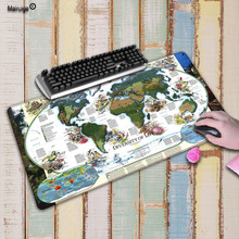 Mairuige World Map Large Gaming Mouse Pad Lockedge Mouse Mat For Laptop Computer Keyboard Pad Desk Pad For Dota 2 CSGO  Mousepad 2024 - buy cheap