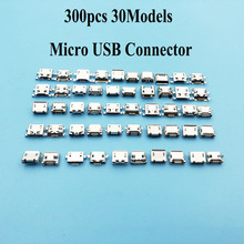 300pcs/lot Micro USB Connector 5P USB Female Jack Socket For Huawei Lenovo ZTE MP3/4/5 Mobile Tabletels USB Data Power Connector 2024 - buy cheap
