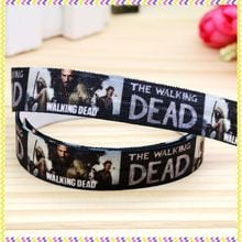 5/8'' Free shipping Fold Elastic FOE the walking dead printed headband headwear hairband diy decoration wholesale OEM P4451 2024 - buy cheap