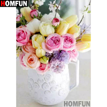 HOMFUN Full Square/Round Drill 5D DIY Diamond Painting"Flower landscape"Embroidery Cross Stitch 3D Home Decor Gift A10251 2024 - buy cheap