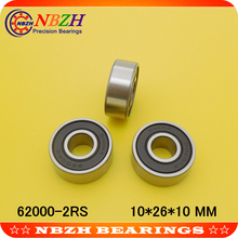 Free Shipping Special bearings 62000 2RS 62000-2RS 10X26X10 10*26*10mm Double Shielded Deep Ball Bearings Large breadth 62000ZZ 2024 - buy cheap