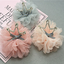 1pcs/set Fashion Crown Lace Flower Bowknot Hairpins Children Girls Hair Clips Decoration Handmade Barrettes Accessory Headwear 2024 - buy cheap