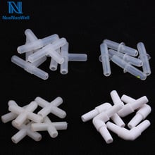 Aquarium 4MM Air Line Tube Connector Plastic Straight Eblow Tee Connection For Fish Tank Oxygen Pipe Pump use 10PCS/LOT 2024 - buy cheap