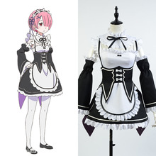 Disfraz de Anime Re:Zero Life in a Different, conjunto de Ram, para Halloween y Carnaval 2024 - compra barato