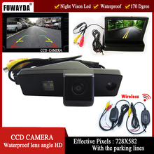 Fuwayda-câmera de ré com visão noturna para carro, hd, ccd, à prova d'água, + monitor espelho retrovisor para toyota highlander cluger lexus rx300 2024 - compre barato