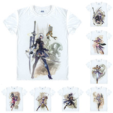 Nier Automata 2B YoRHa No. 2 Type B T Shirt Soulcalibur VI Soul Calibur 6 Men Casual TShirt Premium T-Shirt Short Sleeve Shirts 2024 - buy cheap