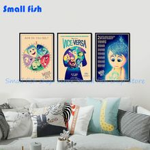 Inside Out A Home Furnishing decoration Kraft Movie Poster Drawing core Wall stickers 42*30 cm 2024 - buy cheap