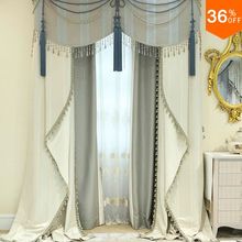 Cortinas de estilo antiguo para sala de estar, cortinas de estilo europeo para ventanas, cortinas para puertas de sala de estar, color blanco antiguo 2024 - compra barato