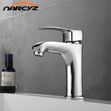 NARCYZ-grifo de lavabo de baño de alta calidad, mezclador contemporáneo de latón y cerámica de un solo mango cromado montado en cubierta, XT503 2024 - compra barato