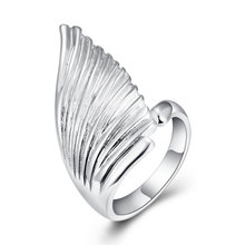 Fashion Silver Angel Wing Open Ring Silver plated color Rings For Women Jewelry jewellery Anel Anillos Aneis Bague Anelli Anillo 2024 - buy cheap