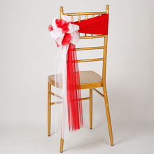 Faixa para decoração para festa de casamento, 50 peças, para cadeira chiavari, branco, rosa, tampa de cadeira tiffany led, com babados 2024 - compre barato