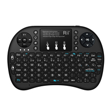 Original Rii Mini i8+  Wireless English Hebrew Russian Spanish  Keyboard with Backlit Touchpad for Mini PC, Smart TV, Android TV 2024 - buy cheap